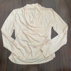 Long sleeve flowy top with cinched sides